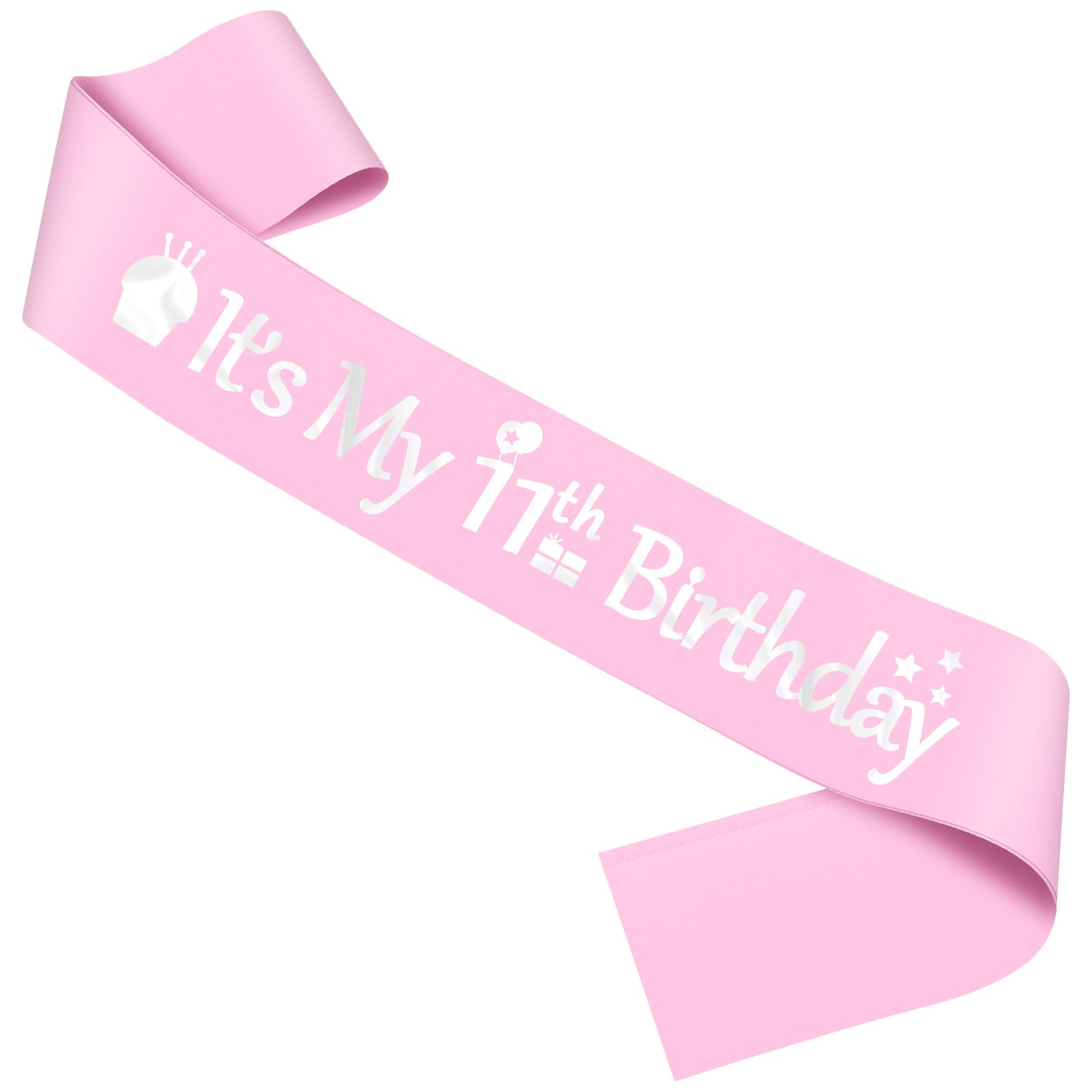 11th Birthday Sash for Girls Happy 11th Birthday Decorations 11 Year Old Gifts for Daughter Sister Niece Party Accessories Turning 11 Gifts Pink Sash for Friends Granddaughter Party Decorations