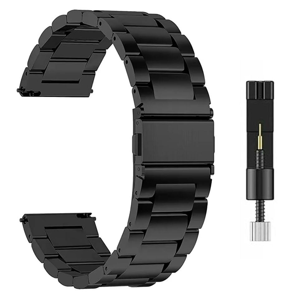AONES Watch Strap Luxury Stainless Steel Metal Compatible for Fastrack Limitless X Smartwatch Band