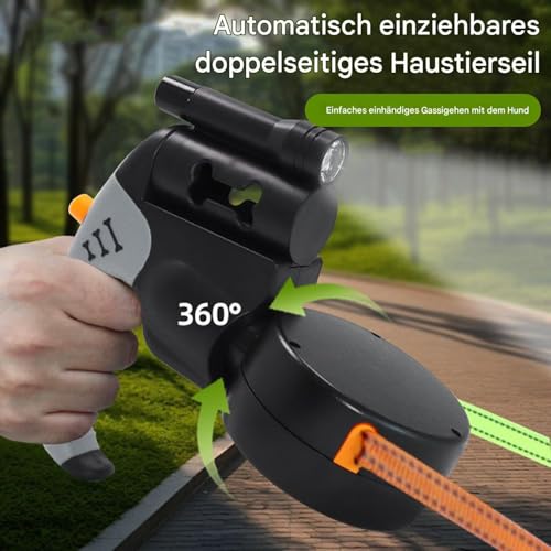 Opdestn Hunde Rollleine - Verstellbare 360 Grad Drehleine | Haustier Outdoor Zubehör Für Wohnung Haus Alltag Abenteuer Joggen Reisen Camping Trail Urban,Reisen Ausflüge