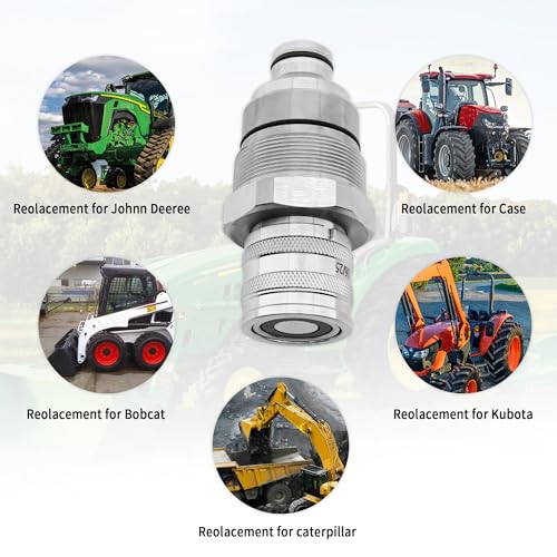 Image of Female Flat Face Quick Coupler V1311-77150 Compatible with Kubota SSV65 SVL75-2 SVL95-2S