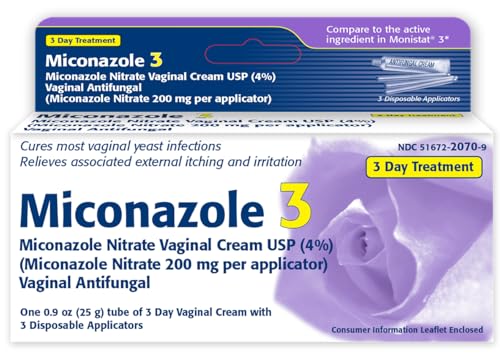 TARO 3-Day Yeast Infection Treatment for Women 4% Miconazole Nitrate Vaginal Cream 25g Tube Designed for Fast Effective Feminine Care and Relief