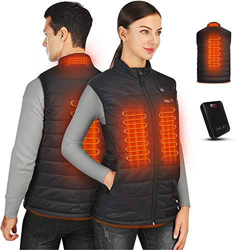 Heated Vest for Men & Women, iHEAT 2020 Upgraded Lightweight Heated Vest with Battery Pack 14400mah, Machine Washable