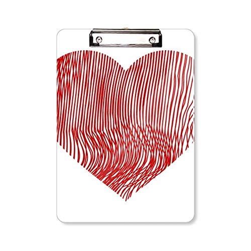 Porte-bloc cœur et empreintes Saint Valentin A4 idéal pour planifier votre décoration de mariage