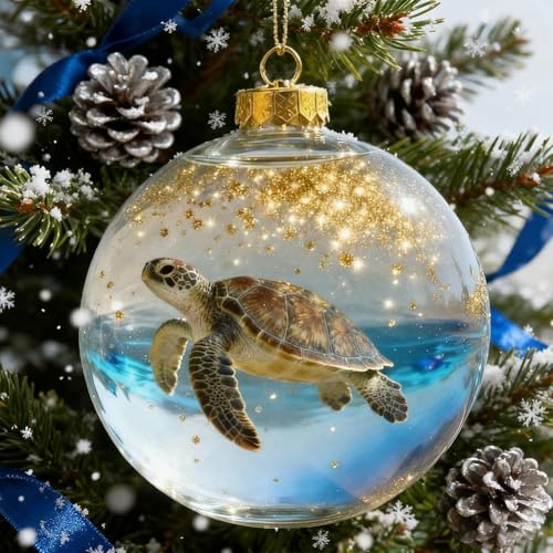 2026 Marine & Forest Life Glass Decoraton Collection,Wildlife Wonders Collection Crystal Glass Ornament,Nature-Inspired Glas-s Decorations for Holiday Décor & Seasonal Gifts