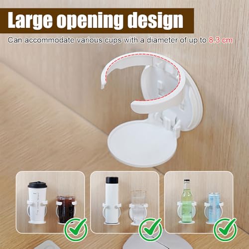 Portavasos de pared plegable adhesivo para carro miniatura 3