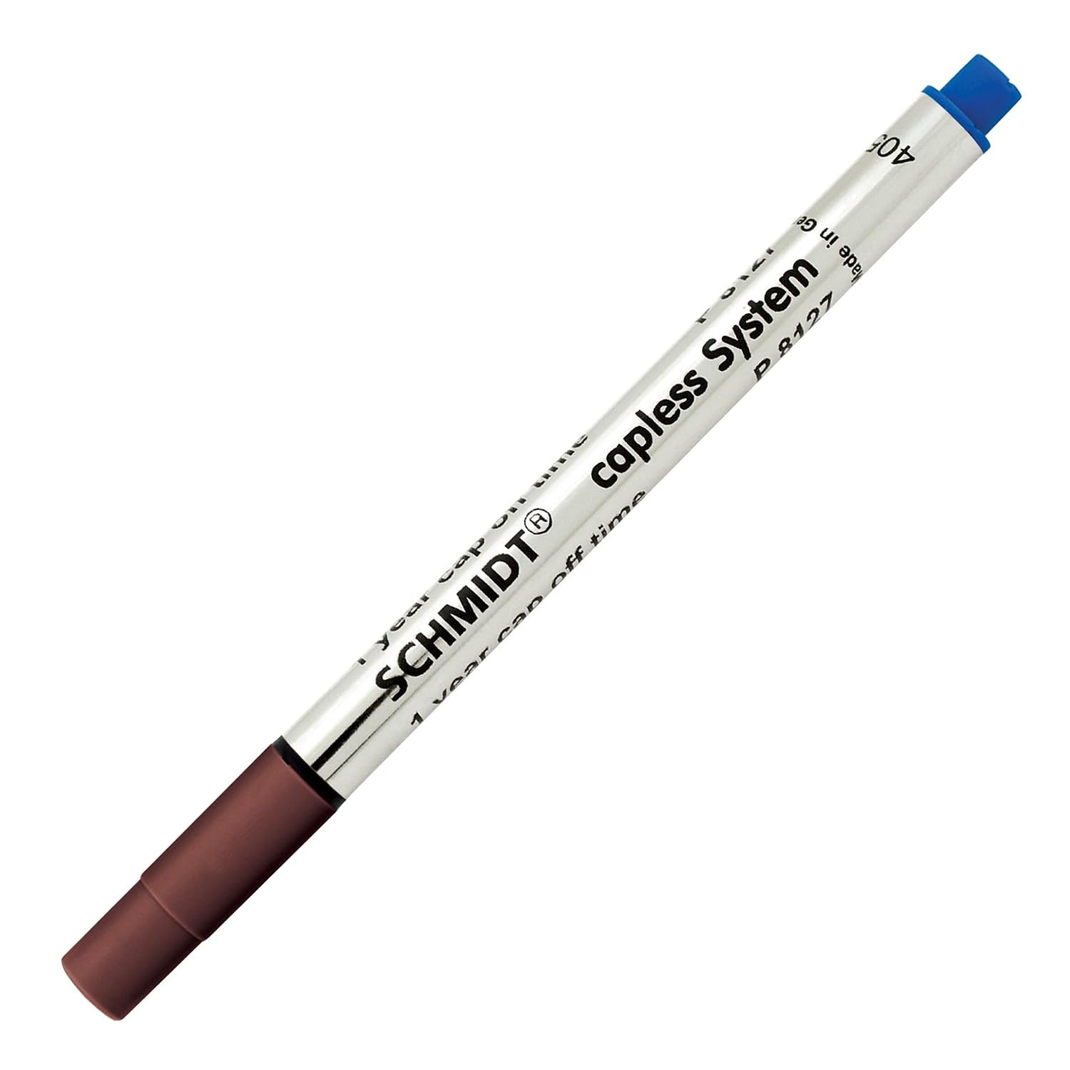 Schmidt P8127 Capless Rollerball Refill - Blue Ink Medium Point For Smooth, Elegant Writing Experience