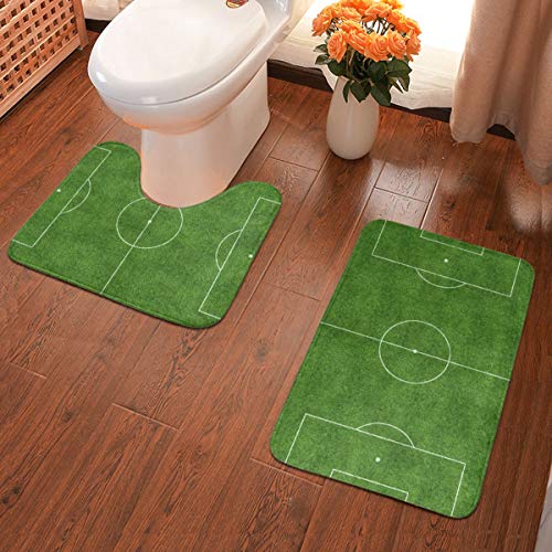 フロアマット バスマット 玄関マット トイレマット サッカー場 U字型 床を保護 足ふきマット 滑り止め加工 家庭用 大判 消臭 抗菌 強い吸水 速乾性 お風呂マット カーペット トイレバスルームドアマットツーピース (サイズ : 40x60cm)