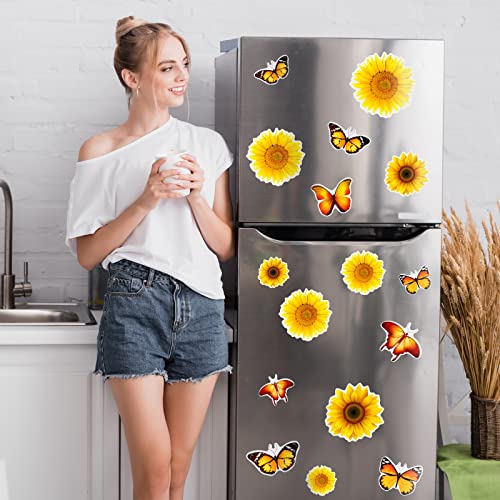 Set 45 imanes decorativos girasoles y mariposas miniatura 5