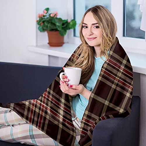 Couverture plaid doux et chaud 150x100 cm lit canapé et camping - 8