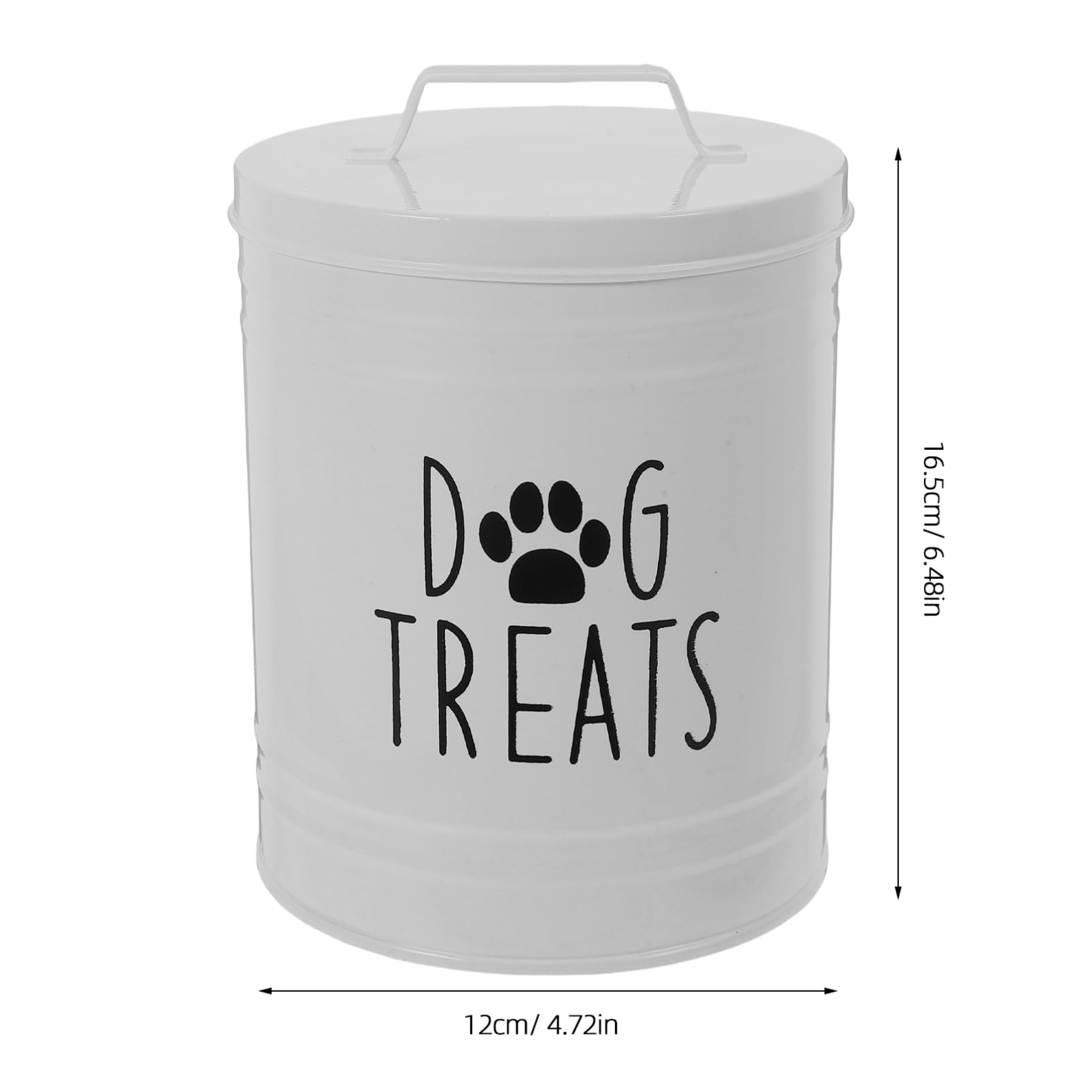 Cabilock Dog Food Storage Airtight Dog Treat Jar Metal Puppy Treat Bucket Pet Supplies