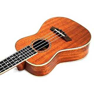KEPOHK Ukulélé 23 pouces 4 cordes Full Solid Concert acajou Highgloss Mini guitare acoustique électrique 23 pouces installation-ramassage - Les Beatles, Paul McCartney, John Lennon, RIngo Starr, George Harrison KEPOHK Ukulélé 23 pouces 4 cordes Full Solid Concert acajou Highgloss Mini guitare acoustique électrique 23 pouces installation-ramassage – Image 2