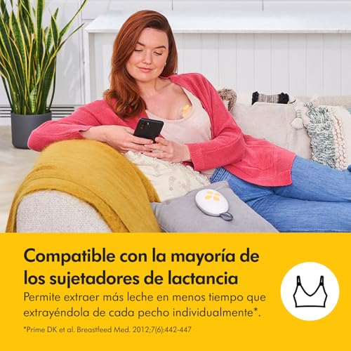 Miniatura 7 de Medela Solo Hands-Free extractor de leche eléctrico, individual, compacto y ligero, compatible con la aplicación Medela Family