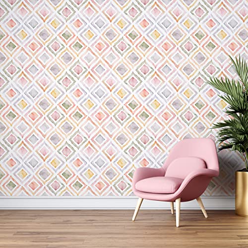 Image of DWELLSINDIA Multicolor Squre Self Adhesive Peel and Stick PVC Wallpaper Waterproof, Scratch Resistant (Multicolor Squre)