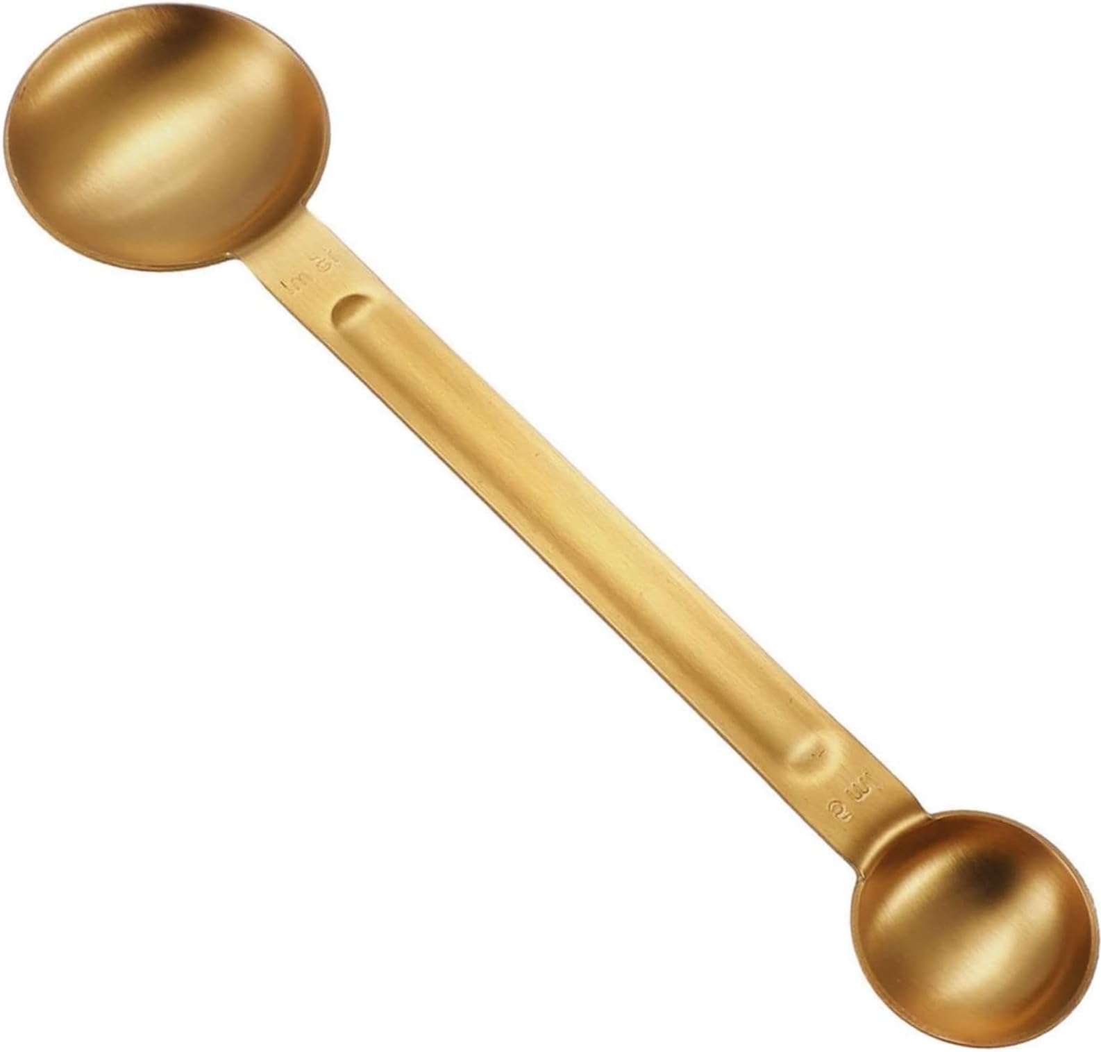 Double Sided Measuring Spoon, Gold, 15ml, Stainless Steel