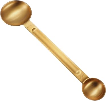 Double Sided Measuring Spoon, Gold, 15ml, Stainless Steel