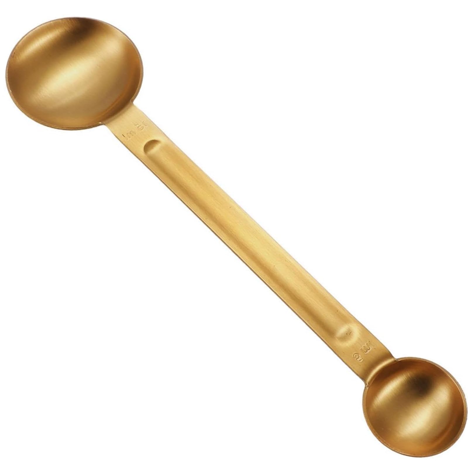 Double Sided Measuring Spoon, Gold, 15ml, Stainless Steel