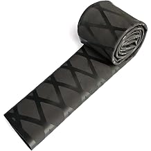 3.3 FT Dia 1.2 Fishing Rod Shrink Wrap Tubing Heat Shrink Grip Non Slip Waterproof Hand Grip Wrap, Black