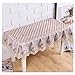 QPZK Lace Piano Bench Cover, Not-Slip Piano Stool Cushion,Piano Bench Pad, Square Stool Pad Chair Cover, Indoor Outdoor Long Seat Cushion Pads Decorated with Macrame brown-38x78cm