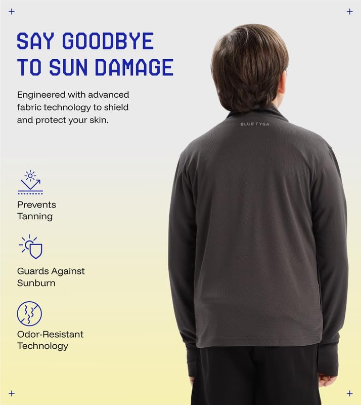 Image of BLUE TYGA Boys UPF 50+ Sunscreen Jacket - Cool, Comfy & Sun-Safe Protection for Every Adventure