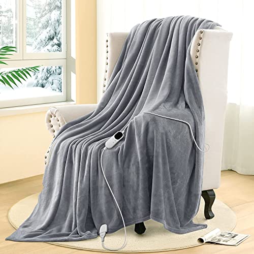 Electric Heated Blanket Full Size 50'' X 60'', Extra-Warm Lightweight Cozy Luxury Fast Heating Electric Blanket For Full Bed, With 8 Hours Auto-Off & 6 Heat Levels, Etl Certified, Machine Washable #TOP9
