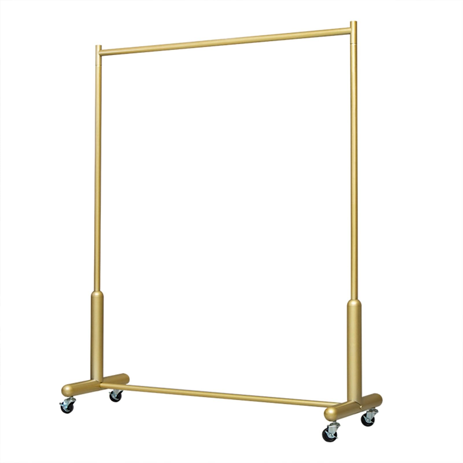 Perchero de Ropa con Ruedas, Perchero Burro de Ropa rodante, riel de Ropa Resistente con Ruedas para Colgar Ropa, Carga 80 kg, Dorado (Color : Gold, Size : 80x40x165cm)