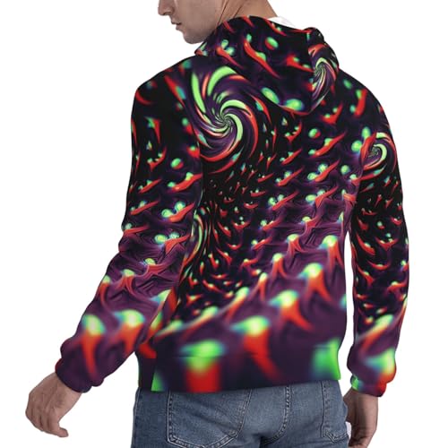 Men's Fleece Pullover Hoodie Long Sleeve Hooded Fantasy Sci-Fi Dizziness Sweatshirt Casual Shirts With Pockets 3X-Large Black4