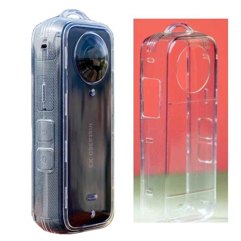 Coyktonty Transparent Protective Case for Insta360 X3,Impact Resistant, high Transparency, Anti-Scratch, Waterproof, dustproof Soft PC Material