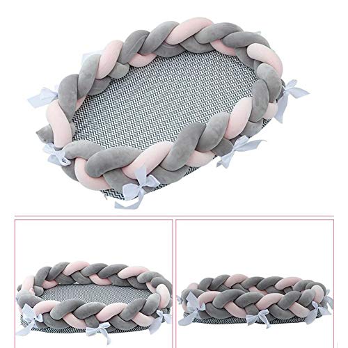 ZIXIANG Culle Baccello Baby Nest, Cuscino per Bambini Cuscino Culla Neonato per I più Piccoli Presepi Bionici Lettino Morbido Portatile (Color : Gray 1)