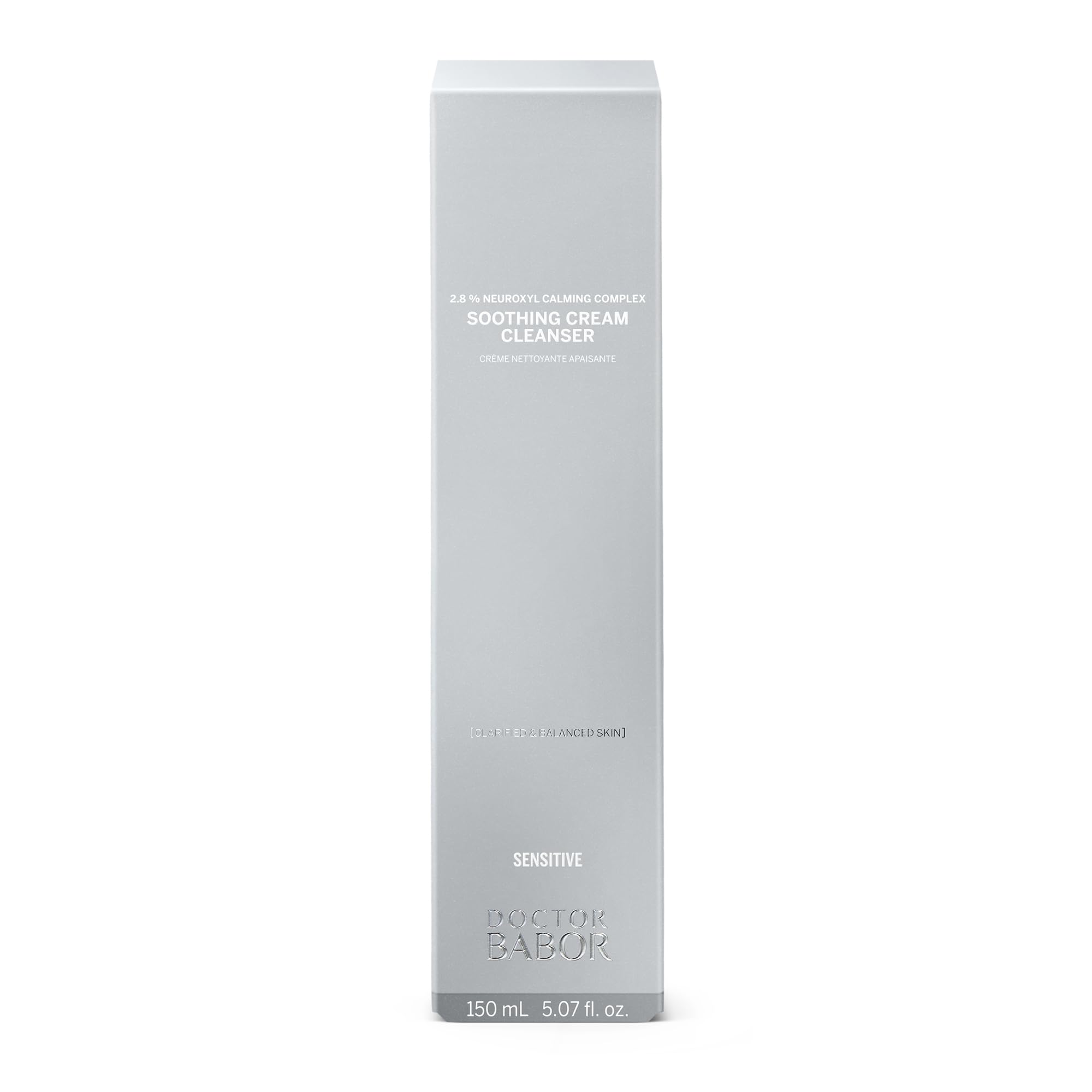 DOCTOR BABOR Soothing Cream Cleanser | delikatny balsam oczyszczający do skóry wrażliwej, codzienne czyszczenie z ochroną przed wpływami środowiska, z neuroksylem i pantenolem, wegański, 150 ml