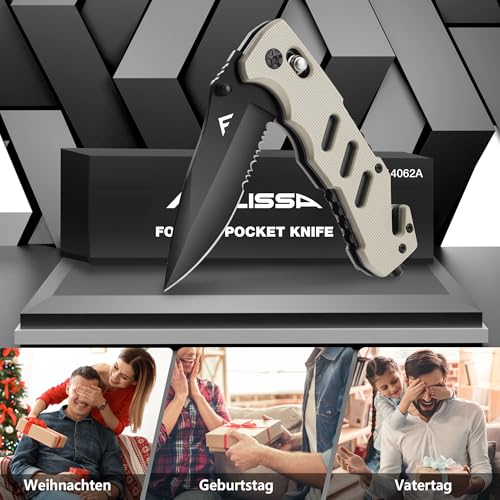 FLISSA Taschenmesser Klappmesser, Klappbares Taschenmesser – Ansicht 9