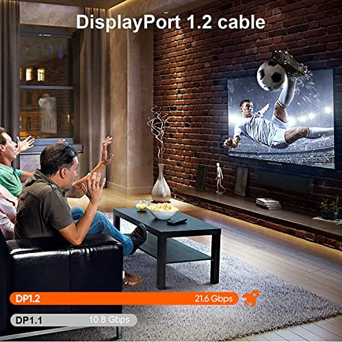 Image of CableCreation DisplayPort Cable 3 FT 2 Pack, DP Cable 1.2 [4K@60Hz, 2K@165Hz, 2K@144Hz], Nylon Braided DP to DP, Male to Male Cable Compatible with PC, Laptop, TV, Gaming Monitor