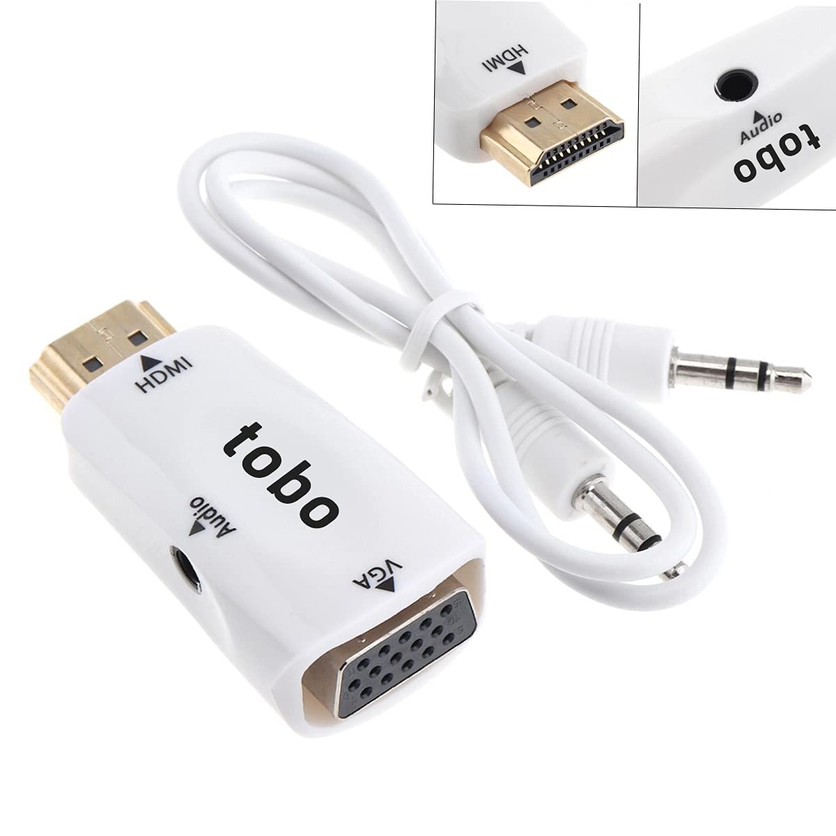 Tobo HDMI to VGA, Compact Gold-Plated HDMI to VGA Adapter (Male to Female) Compatible with Computer, Desktop, Laptop, PC, Monitor, Projector, Raspberry Pi, Roku, Xbox, PS4, TD-508H (B08HL3WNPG) Amazon Price History, Amazon Price Tracker
