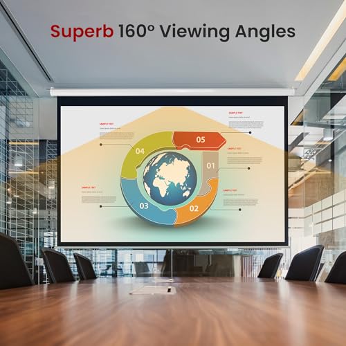 image for Pyle 72-Inch Manual Pull Down Projector Screen, Matte White Projection