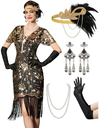 Amazon.com: YESSA Flapper Dresses 1920s Dress for Women,Great Gatsby ...