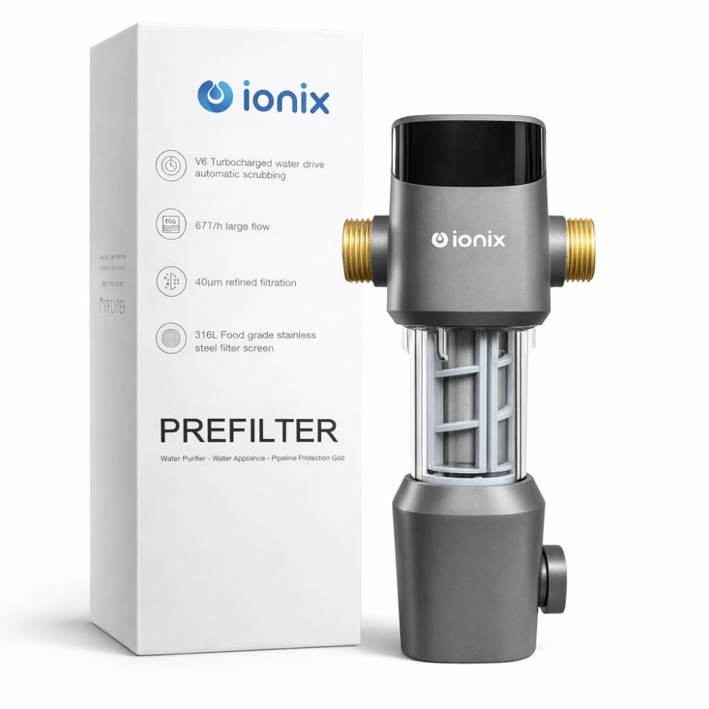 IONIX Manual Spin Down Pre-Filter (Non-Electric) | Inline Sediment Water Filter Cover for Home, Overhead Tanks, Borewell & Well Water | Heavy-Duty Reusable Housing-image-16