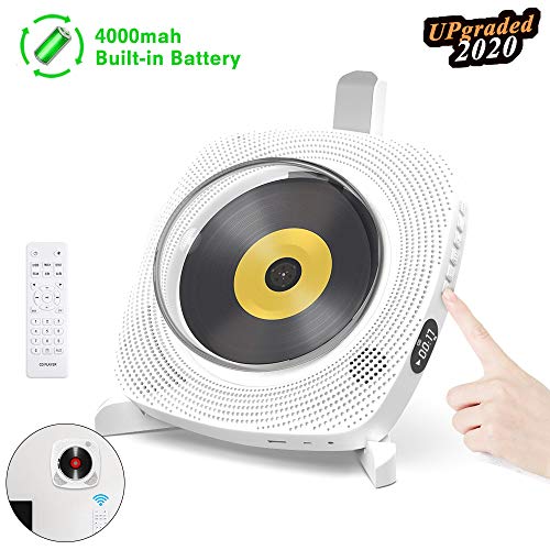 GEEKERA Portable CD Player Bluetooth, Rechargeable Wall Mountable Bluetooth MP3 Music Player Home