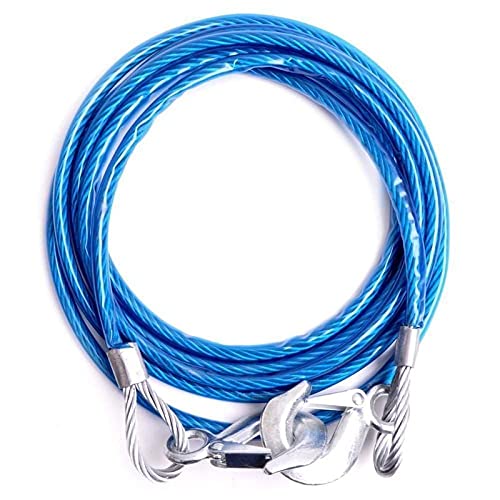 CARIZO Heavy Duty Steel Wire Tow Cable | Towing Pull Rope | Strap with Safety Hooks Durable 5 Ton | Size: 10 mm | Load Capacity: 5 Ton for Mahindra Thar Old-image-5