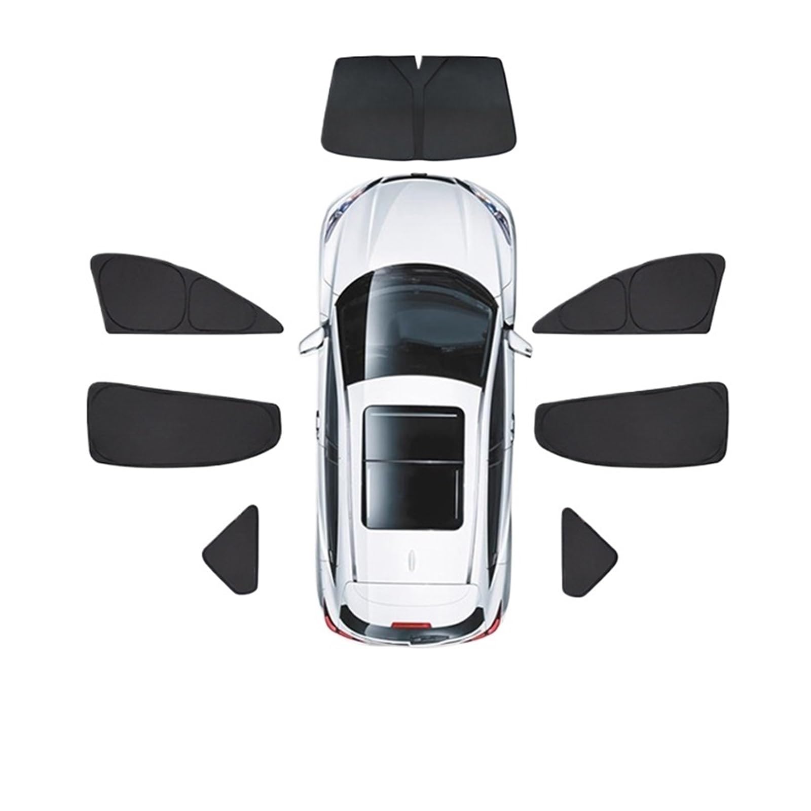 Parasole Macchina Per Tesla Modello 3/S/X/Y 2024 Finestrino Laterale Anteriore Parabrezza Posteriore Privacy Trim Parasole Cieco Ombreggiatura Tenda Da Sole Auto Parasole (Misurare : 3 full 7pcs)