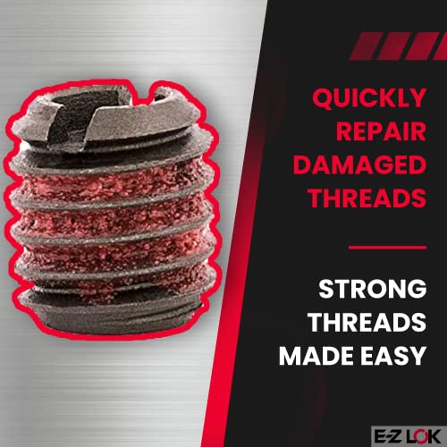e-z lok threaded insert for metal 12l14 carbon steel thread inserts 8-32 internal threads 516-18 external threads 029034 length pack of 10