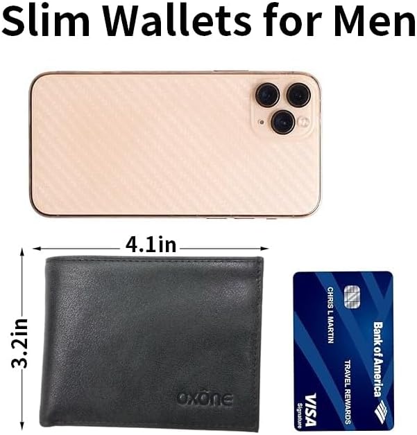 Genuine Leather Card Holder Wallet, RFID Blocking, Multi-Card Slots, Minimalist Design, Slim Leather Wallets For Men And Women (Vintage Black) - Image 3