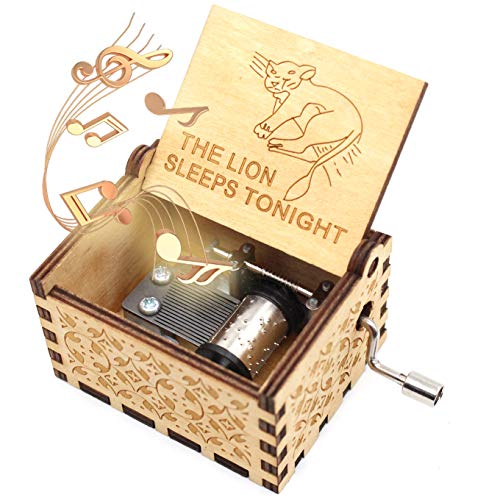 Ukebobo Wooden Music Box – The Lion Sleeps Tonight Music Box – 1 Set #TOP20