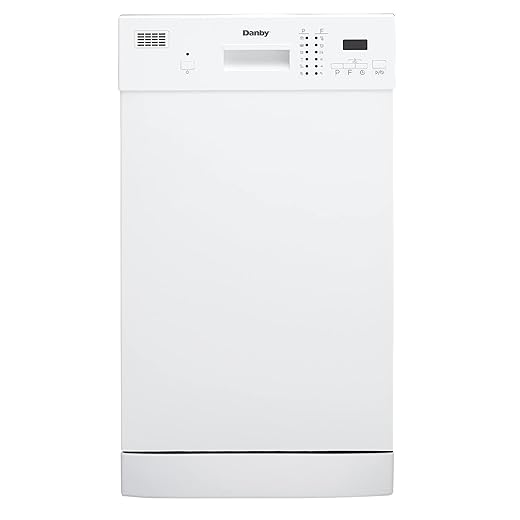 Danby 18 Inch Built in Dishwasher, 8 Place Settings, 6 Wash Cycles and 4 Temperature + Sanitize Option, Energy Star Rated with Low Water Consumption and Quiet Operation - Black (DDW1804EB)