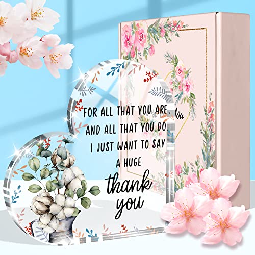 Petitian Thank You Gifts For Women Coworkers Men Friends, Inspirational Appreciation Gifts For Employee Teacher Nurse Doctor Female Acrylic Heart Paperweight Keepsake Secret Sister Birthday Gifts #TOP2
