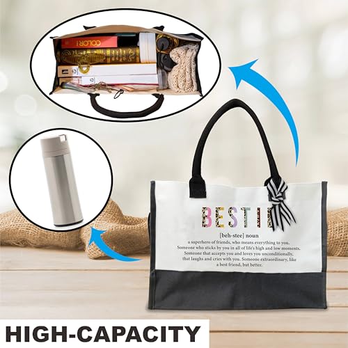Bolsa Tote de Lona Multicolor 17x12x6.7 pulgadas miniatura 4