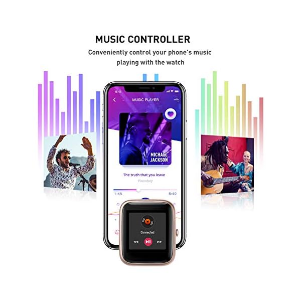 Fitpolo Fitness Tracker with Heart Rate Monitor, Smart Watch 1.3 inches Color Touch Screen IP68 Waterproof Step Calorie Counter Sleep Monitoring Pedometer Watches Activity Tracker for Women Men Kids