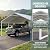 RITERYIFER Heavy Duty 10x20 FT Carport - Galvanized Steel Metal Carport for 2 Cars, Lean-to Canopy Kit, Multi-Use Outdoor Protection Tent for Vehicle, Boat, Tractor & Storage Shelter
