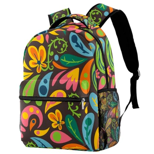 Sac à dos d'école ergonomique pour ado et grand sac de voyage à fleurs