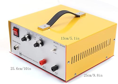 Miniatura 5 de Máquina de soldadura por puntos de joyería de 110 V, 80 A, 400 W, máquina de soldadura de joyería de punto de brillo de pulso de bricolaje utilizada
