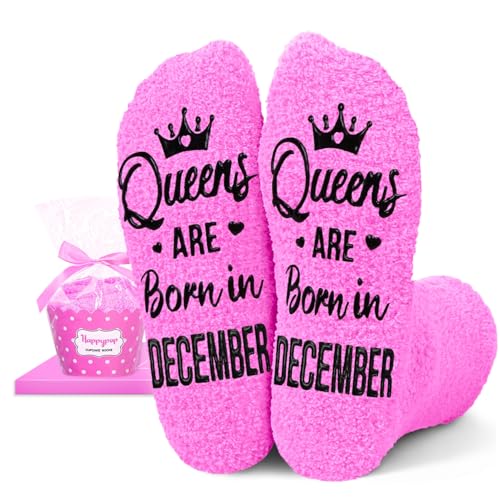 Image of HAPPYPOP Birthday Gifts Ideas for Women - January February March Birthday Socks in Pink