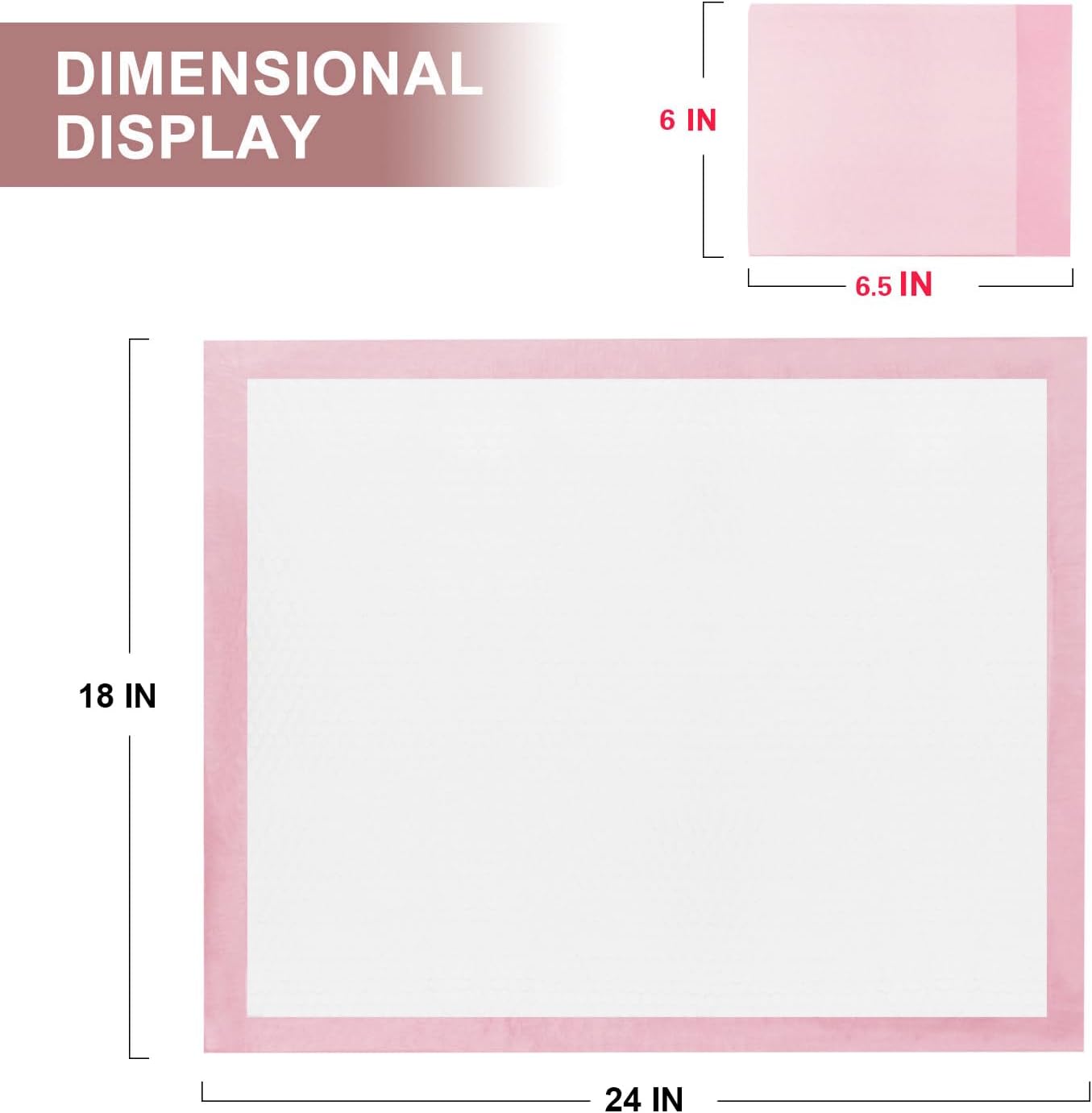 Disposable Changing Pad (50 Pack), Baby Incontinence Changing Pads Diaper UnderPads, Super Soft, Ultra Absorbent & Waterproof, Covers Any Surface for Baby Diaper Changes, Large Size 18 x 24 inch